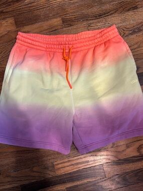 LCKR Pastel Gradient Shorts - Lemon Yellow to Peach